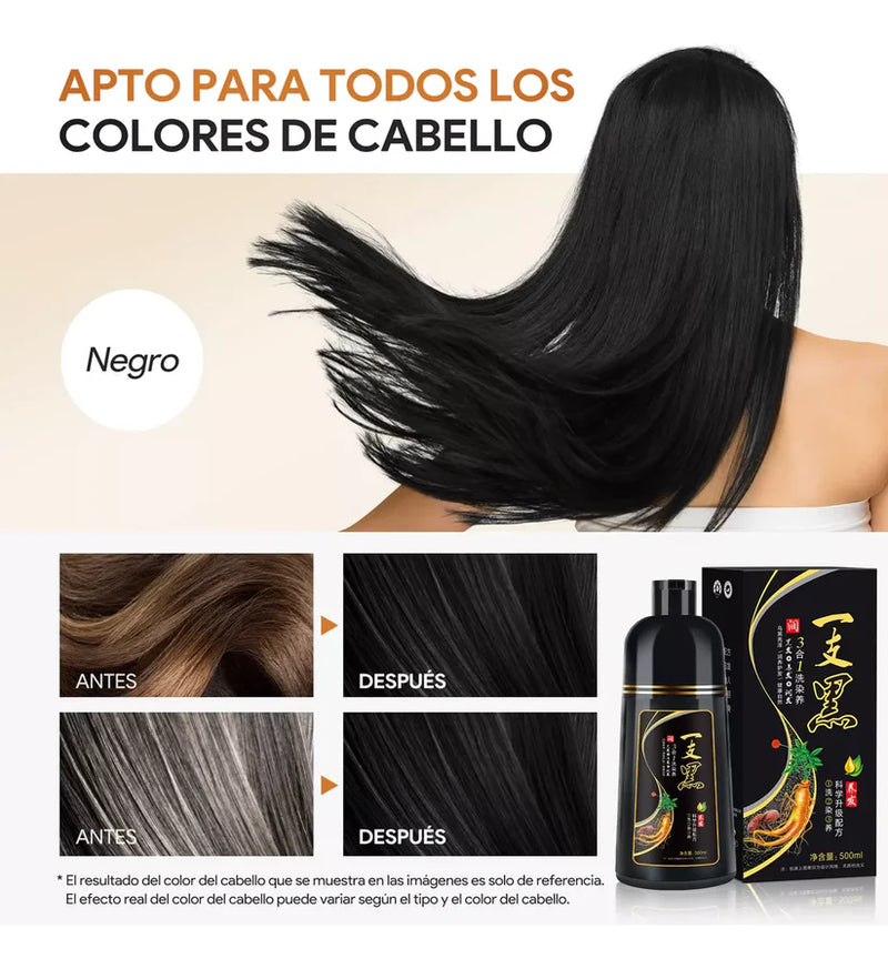 Shampoo Instantáneo Cubre Canas 3 en 1 Natural - Jengibre