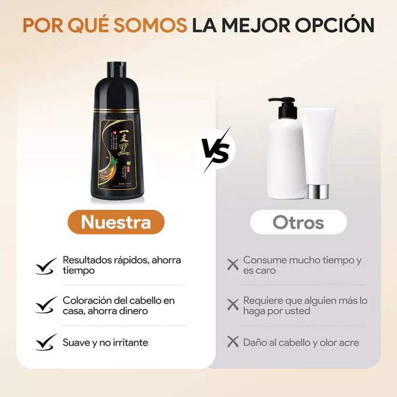 Shampoo Instantáneo Cubre Canas 3 en 1 Natural - Jengibre