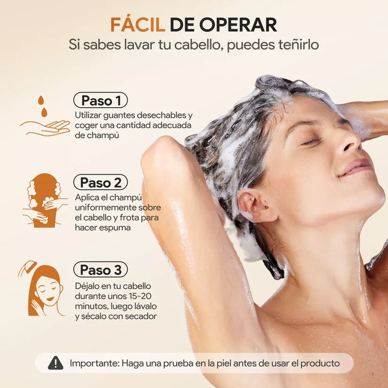 Shampoo Instantáneo Cubre Canas 3 en 1 Natural - Jengibre